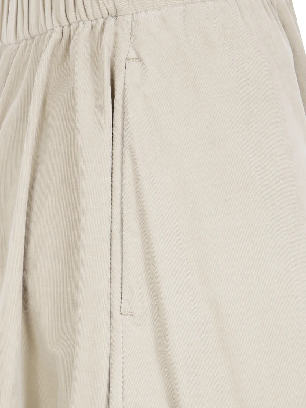 ASPESI Ribfluwelen midi-rok met elastische taille Beige