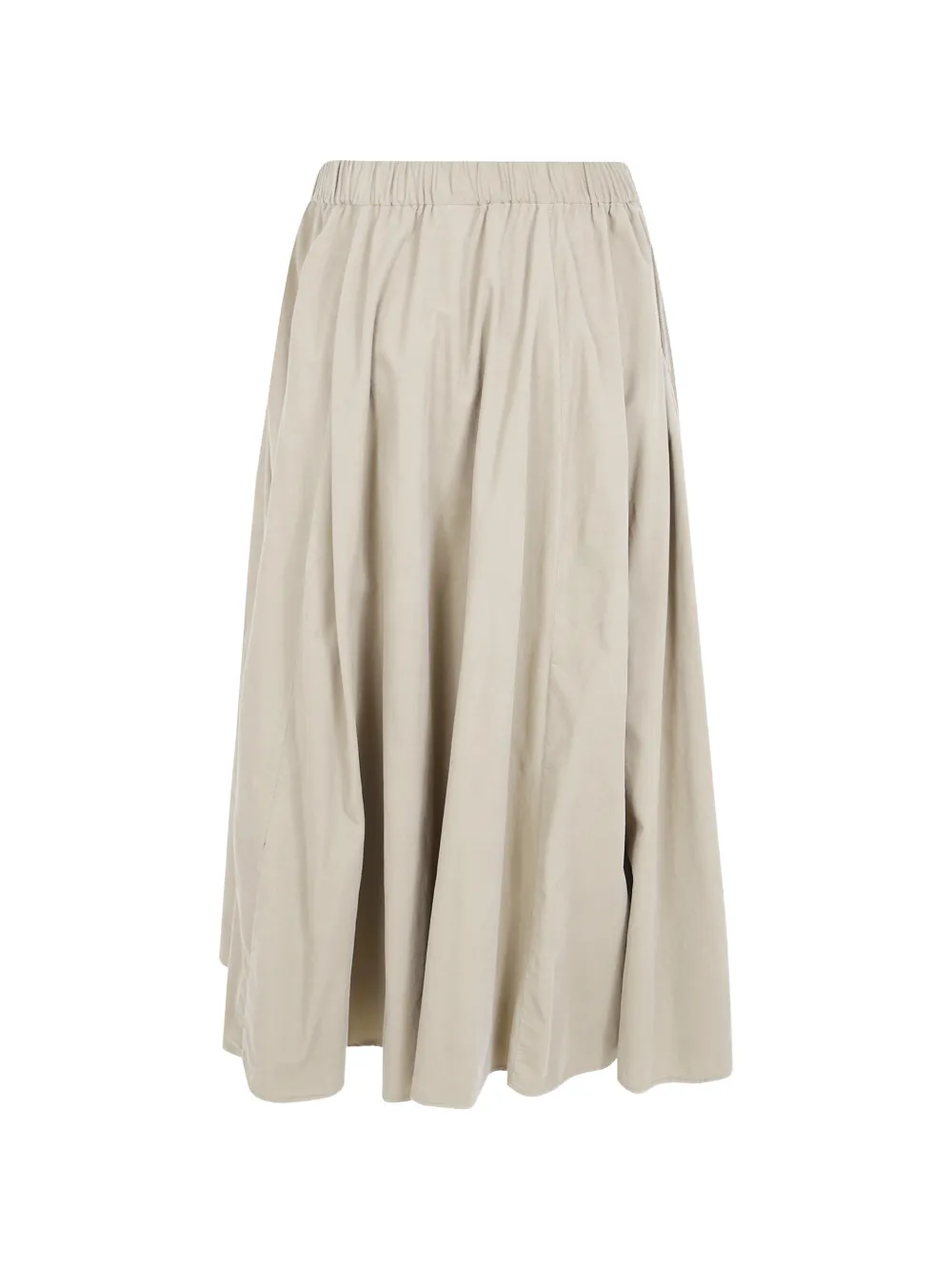 ASPESI Ribfluwelen midi-rok met elastische taille Beige