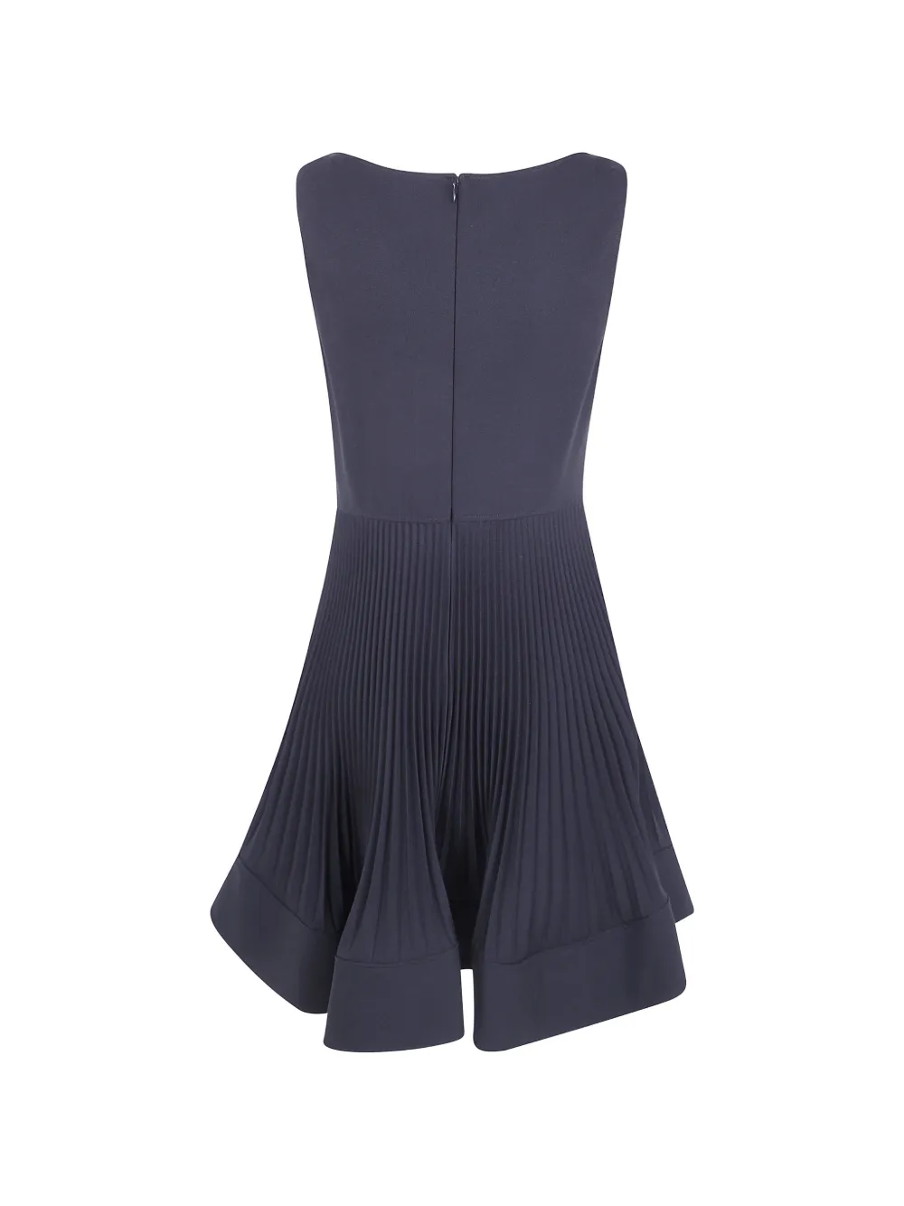 Emporio Armani Mouwloze mini-jurk met geplooide rok Zwart