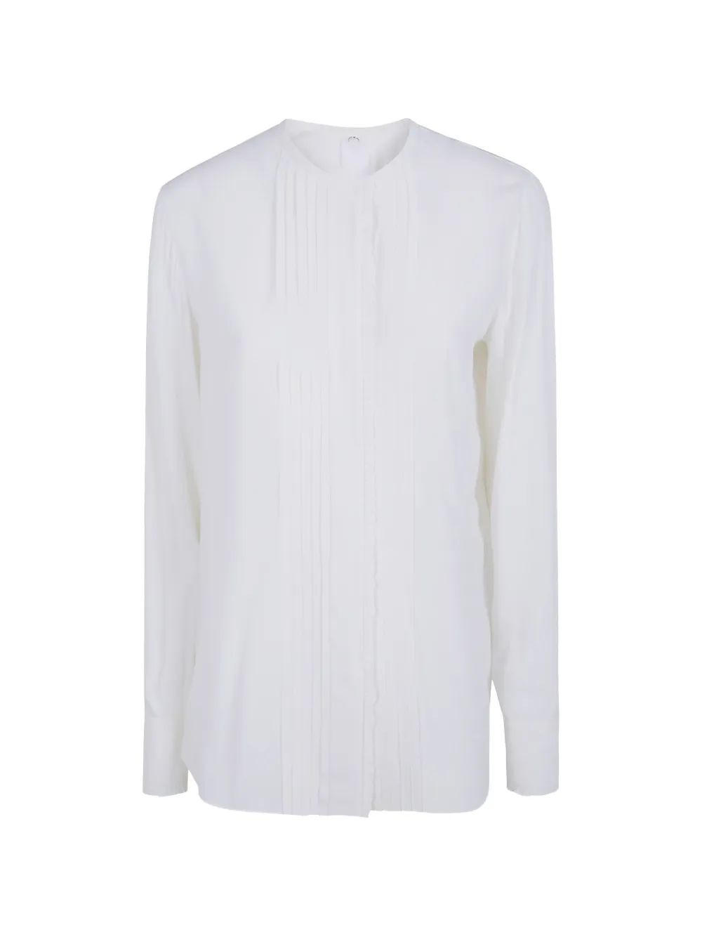 Mantu ruffle-trim pleated blouse