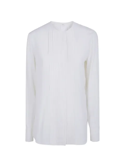 Mantu ruffle-trim pleated blouse