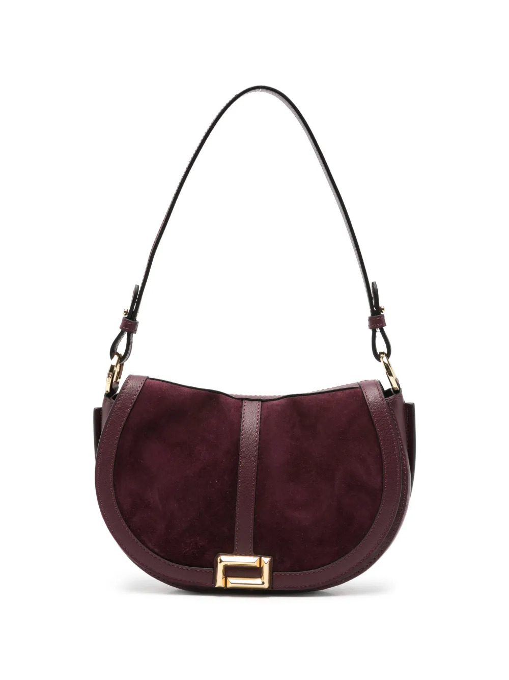 Lancel suede-panelled shoulder bag