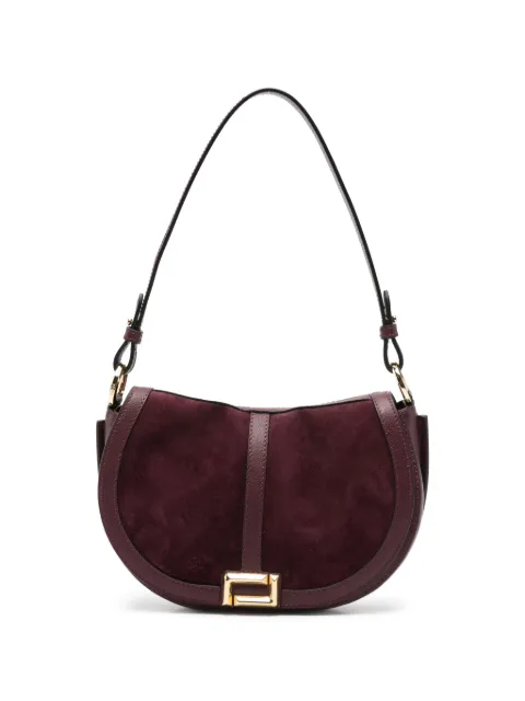 Lancel suede-panelled shoulder bag