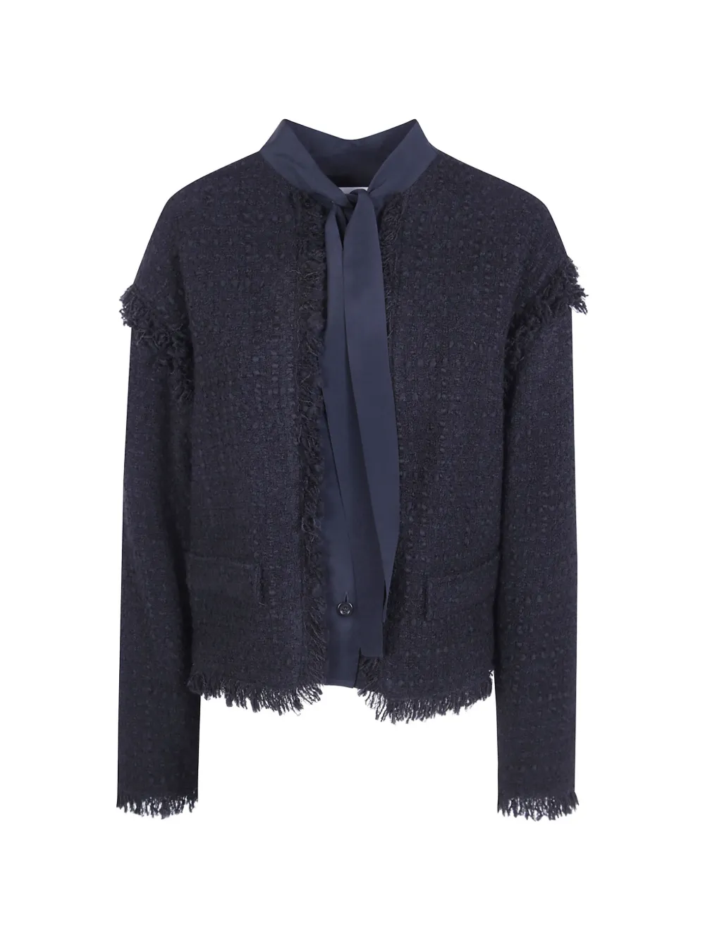 Mantu fringed bouclé jacket - Blau