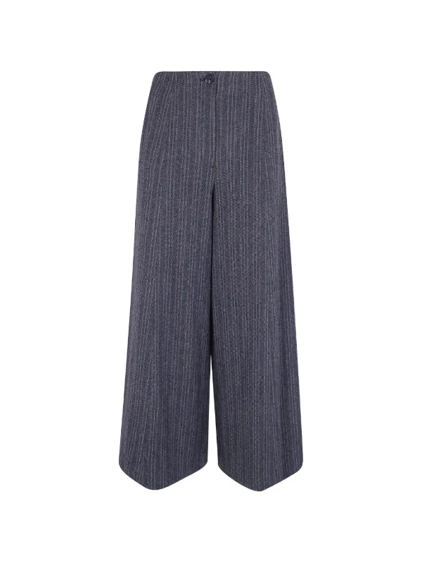 Paul Smith Pinstripe Wide-leg Trousers in Grey