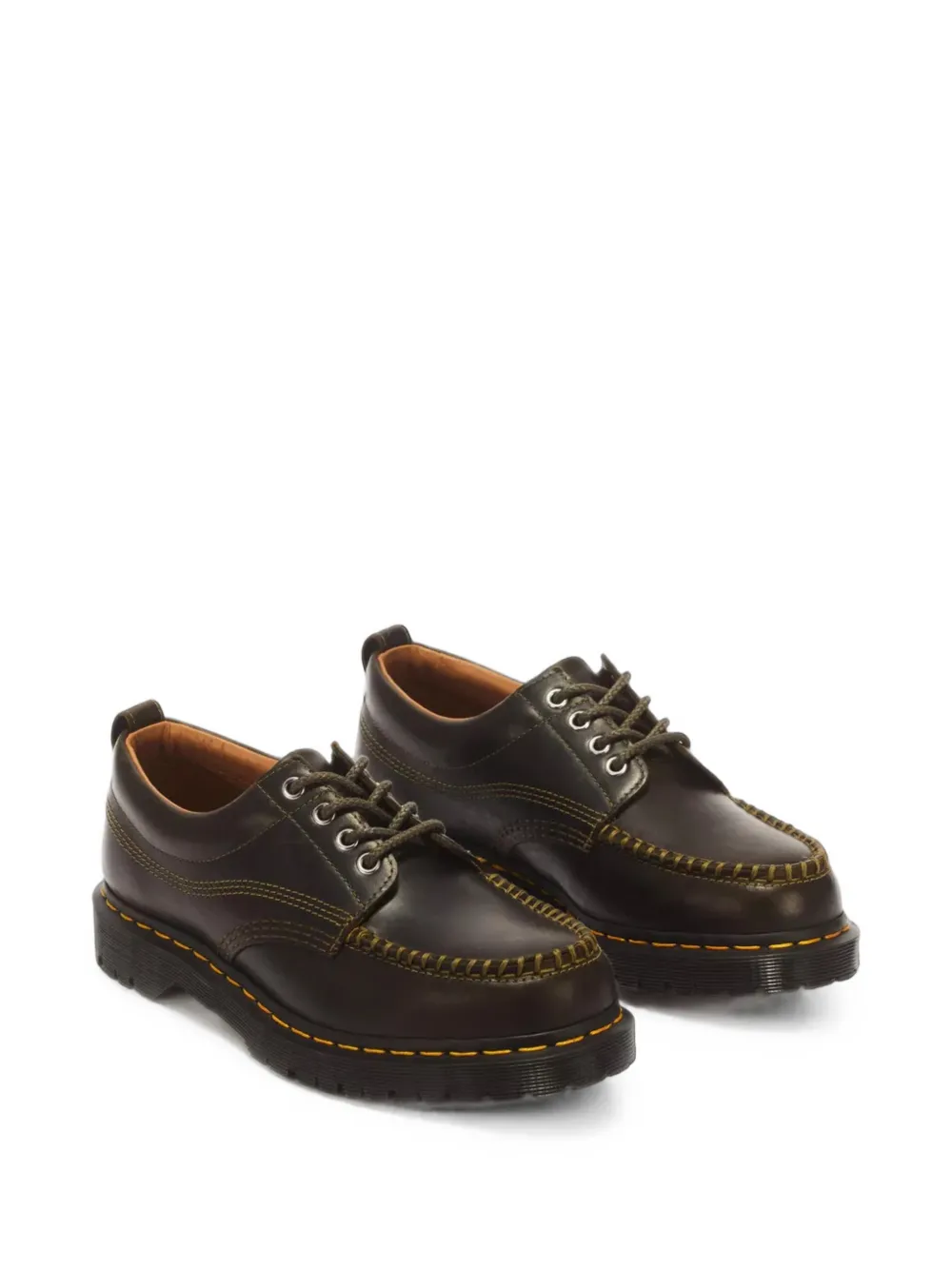 Dr. Martens Lowell whipstitch-detail moc toe shoes Bruin