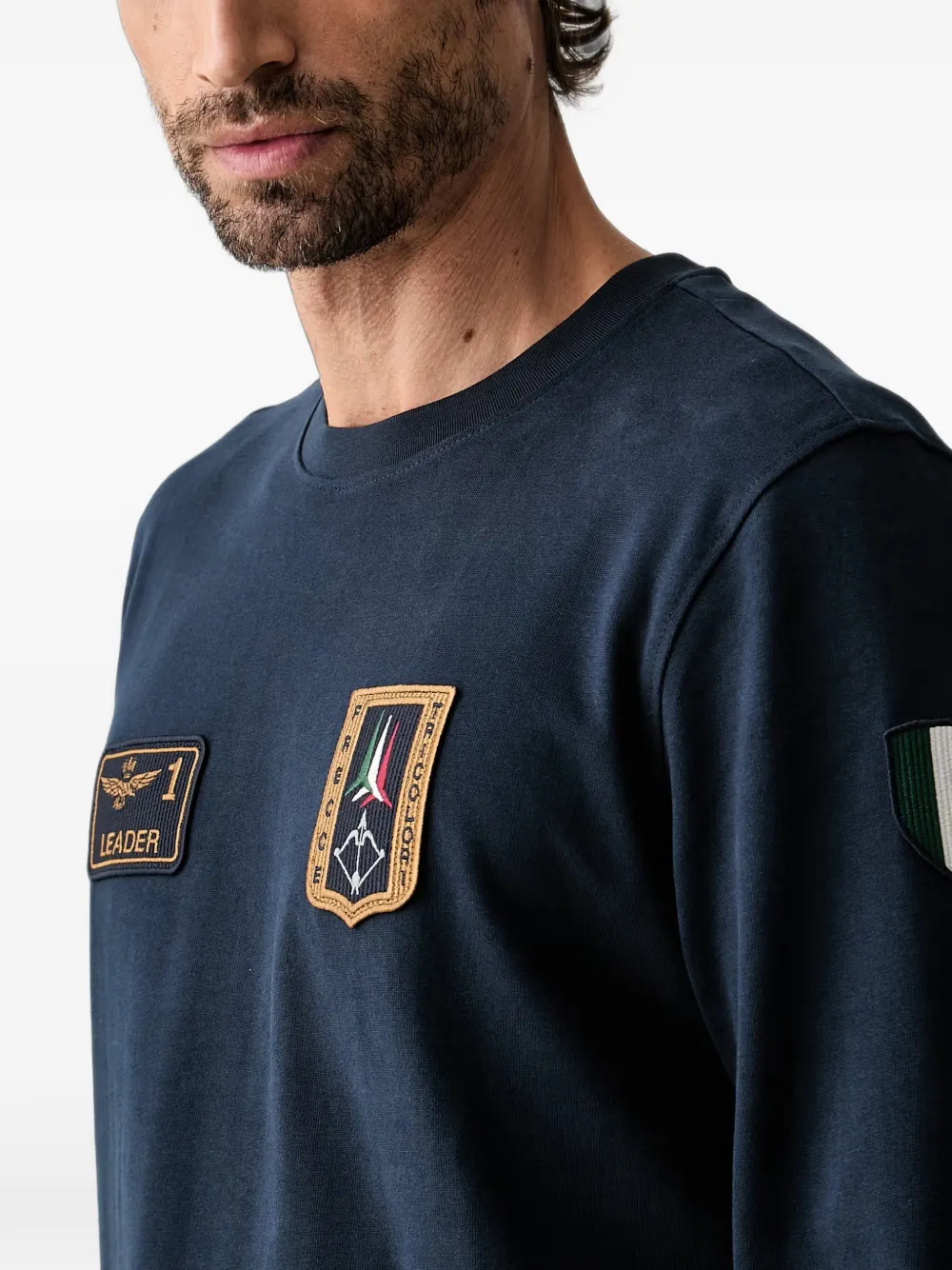 Aeronautica Militare T-shirt met lange mouwen Blauw