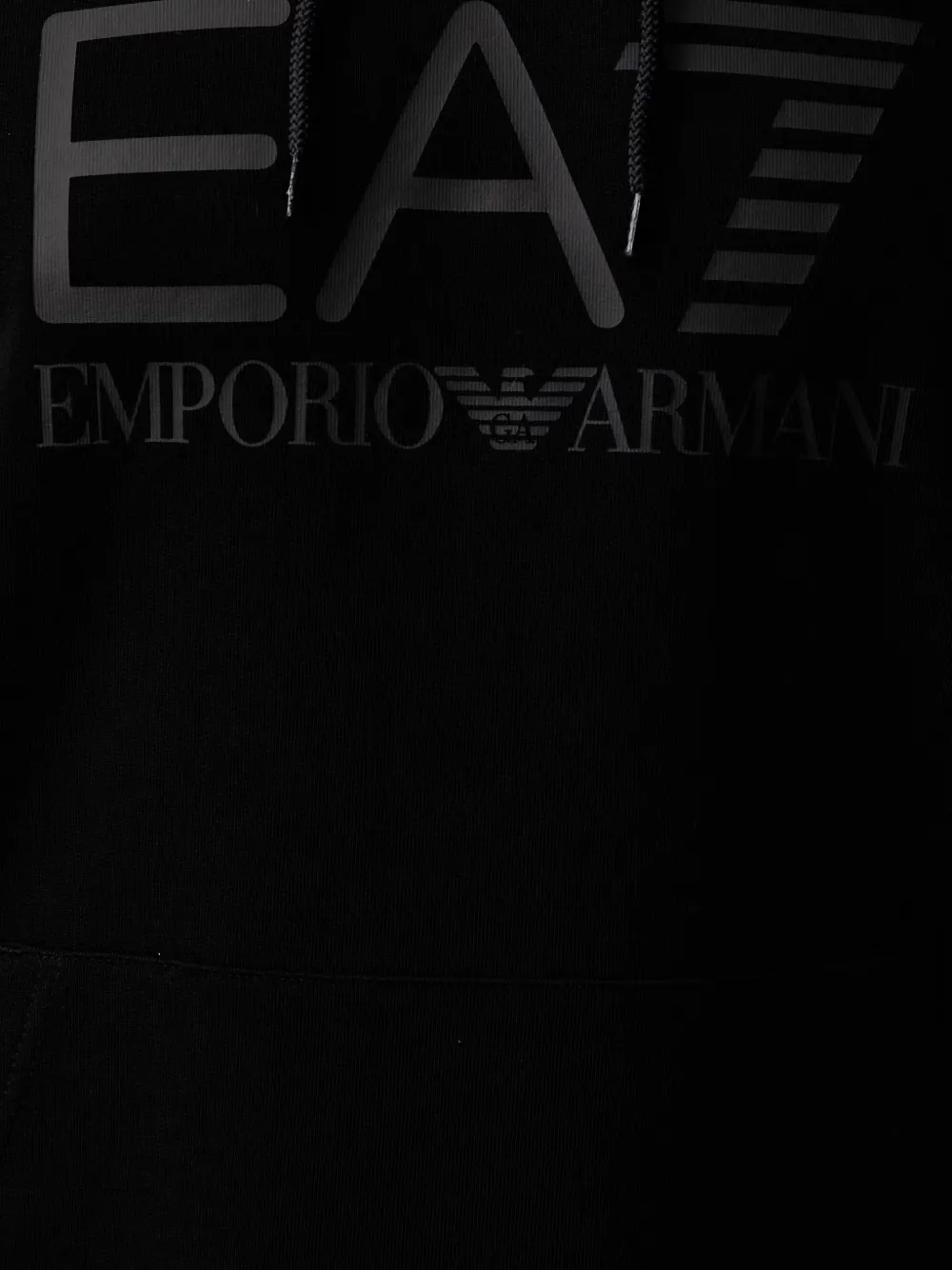 Ea7 Emporio Armani logo-print hoodie Zwart