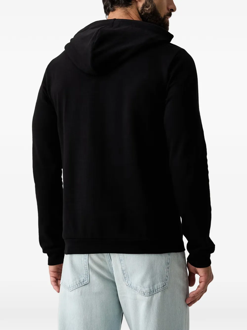 Ea7 Emporio Armani logo-print hoodie Zwart