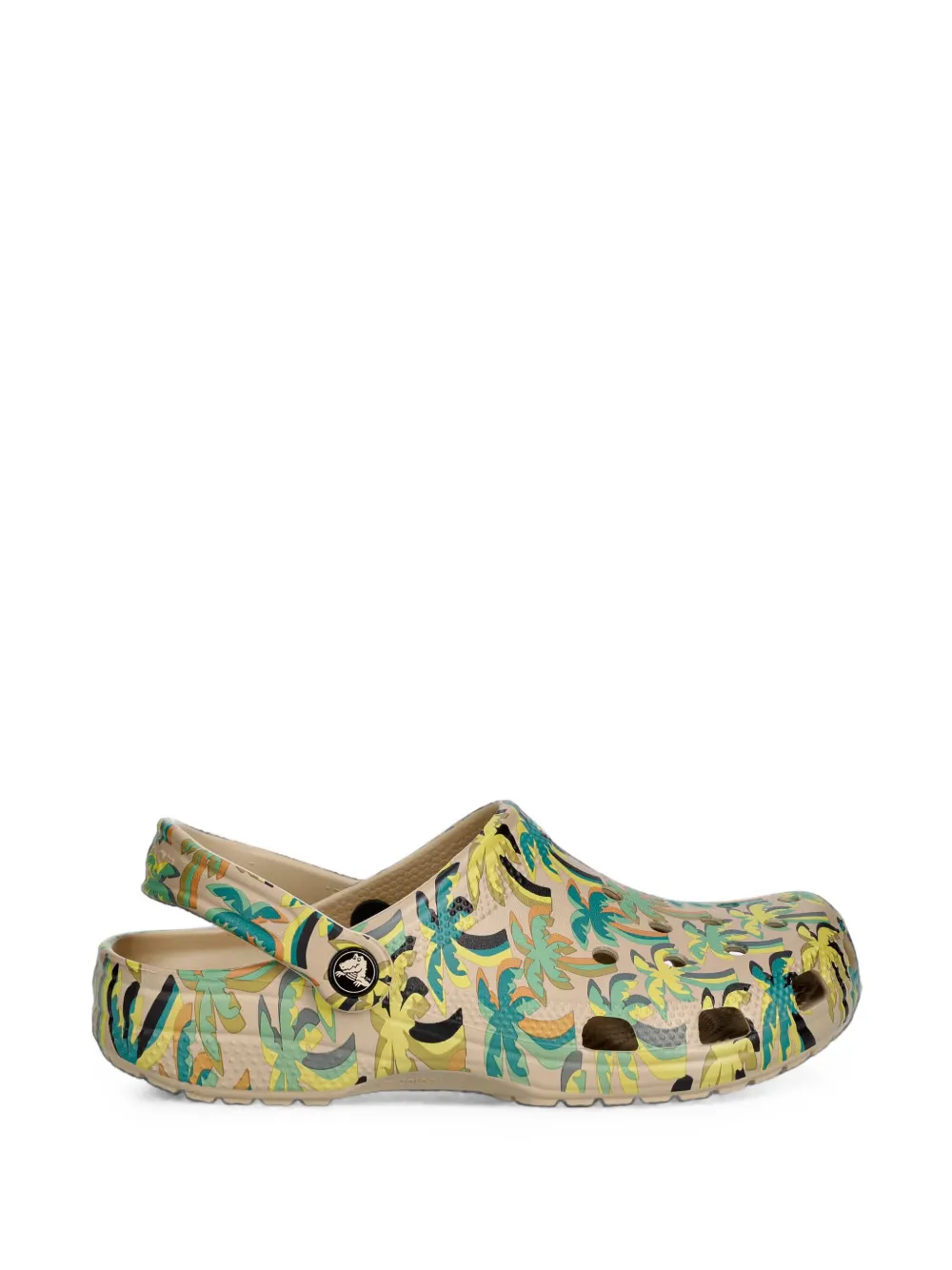 Crocs Classic Retro Summer palm-print mules