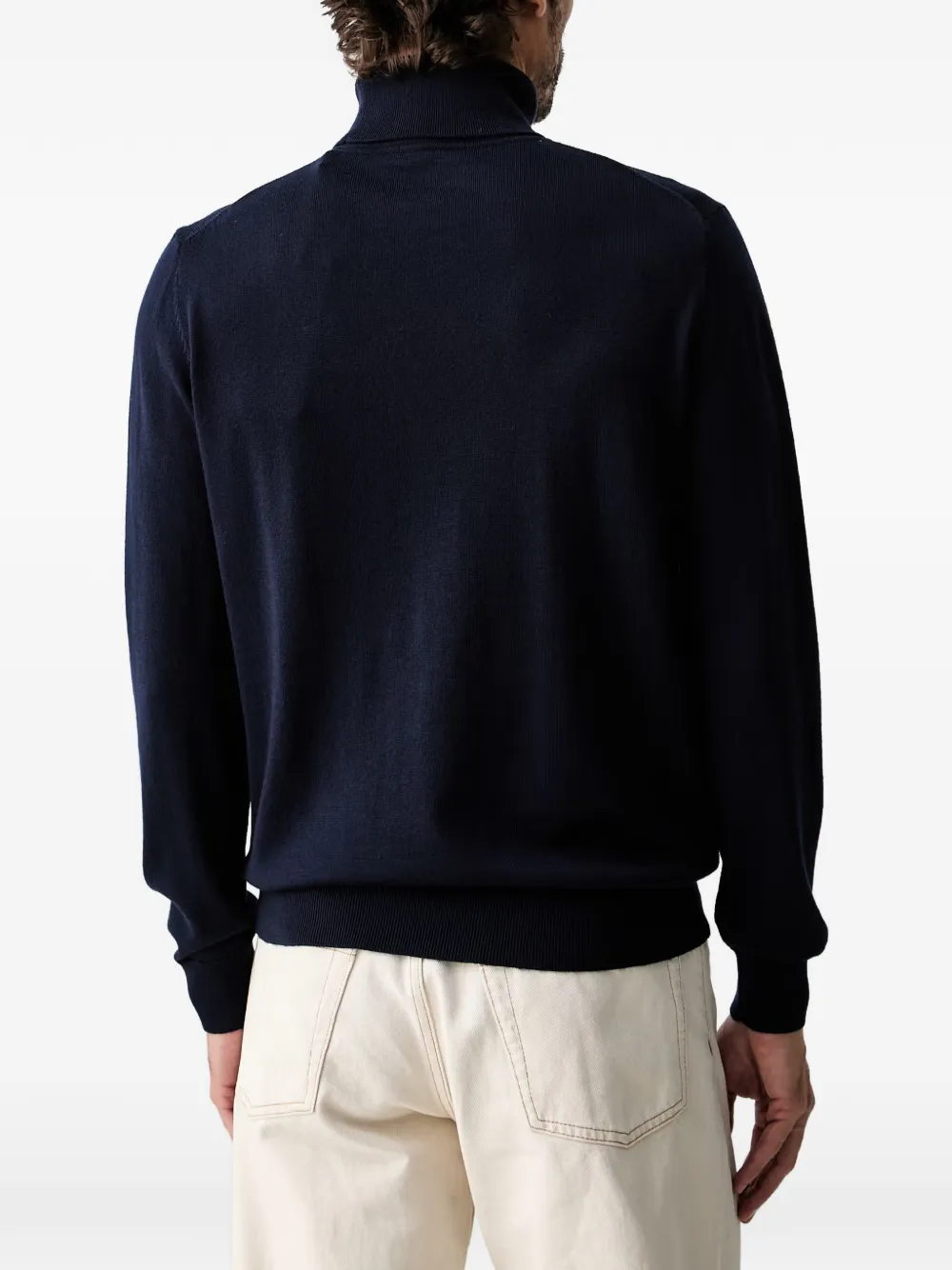 Aeronautica Militare roll-neck embroidered sweater Blauw