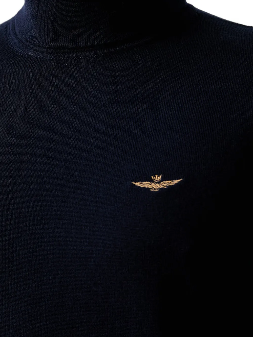 Aeronautica Militare roll-neck embroidered sweater Blauw