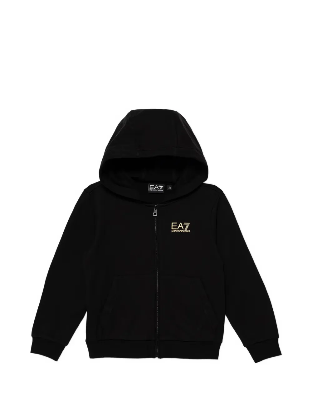 Emporio Ar i Kids Hoodie met logoprint Zwart
