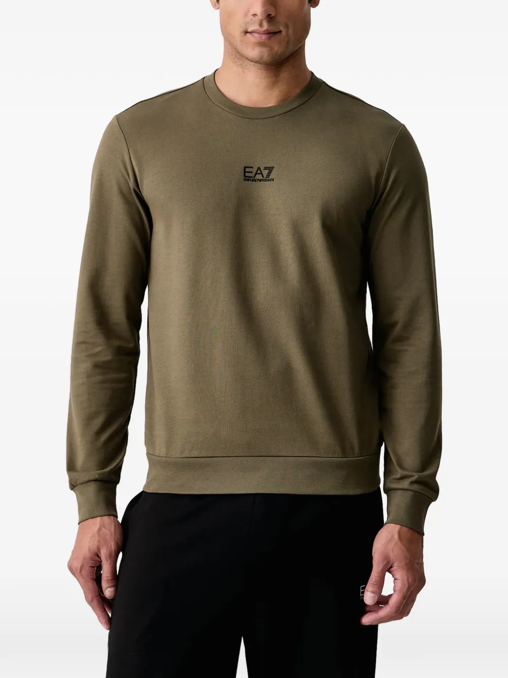 Ea7 Emporio Armani logo-print sweatshirt - Verde