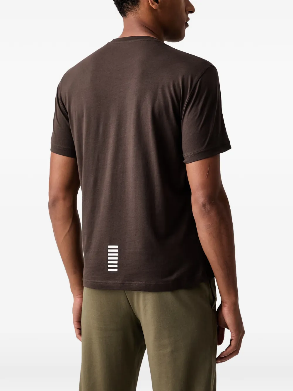 Ea7 Emporio Armani T-shirt met logoprint Bruin