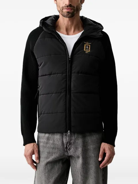 Aeronautica Militare quilted knit-sleeve jacket
