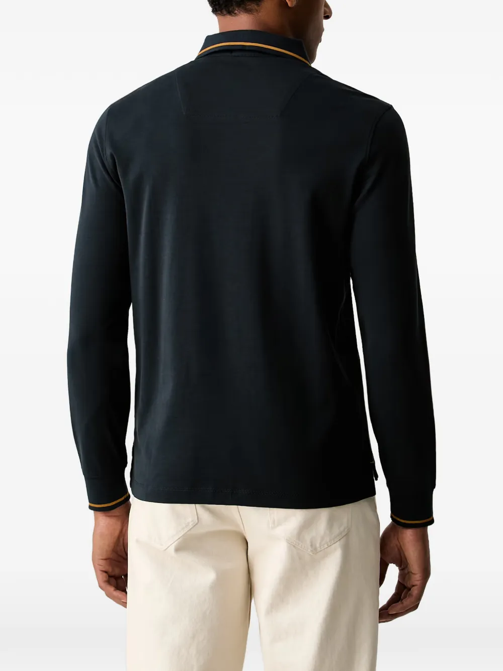 Aeronautica Militare Poloshirt met geborduurd logo Zwart