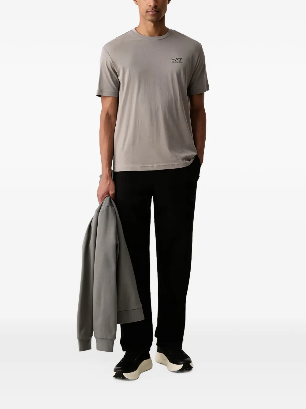 Ea7 Emporio Armani logo-print T-shirt Grijs