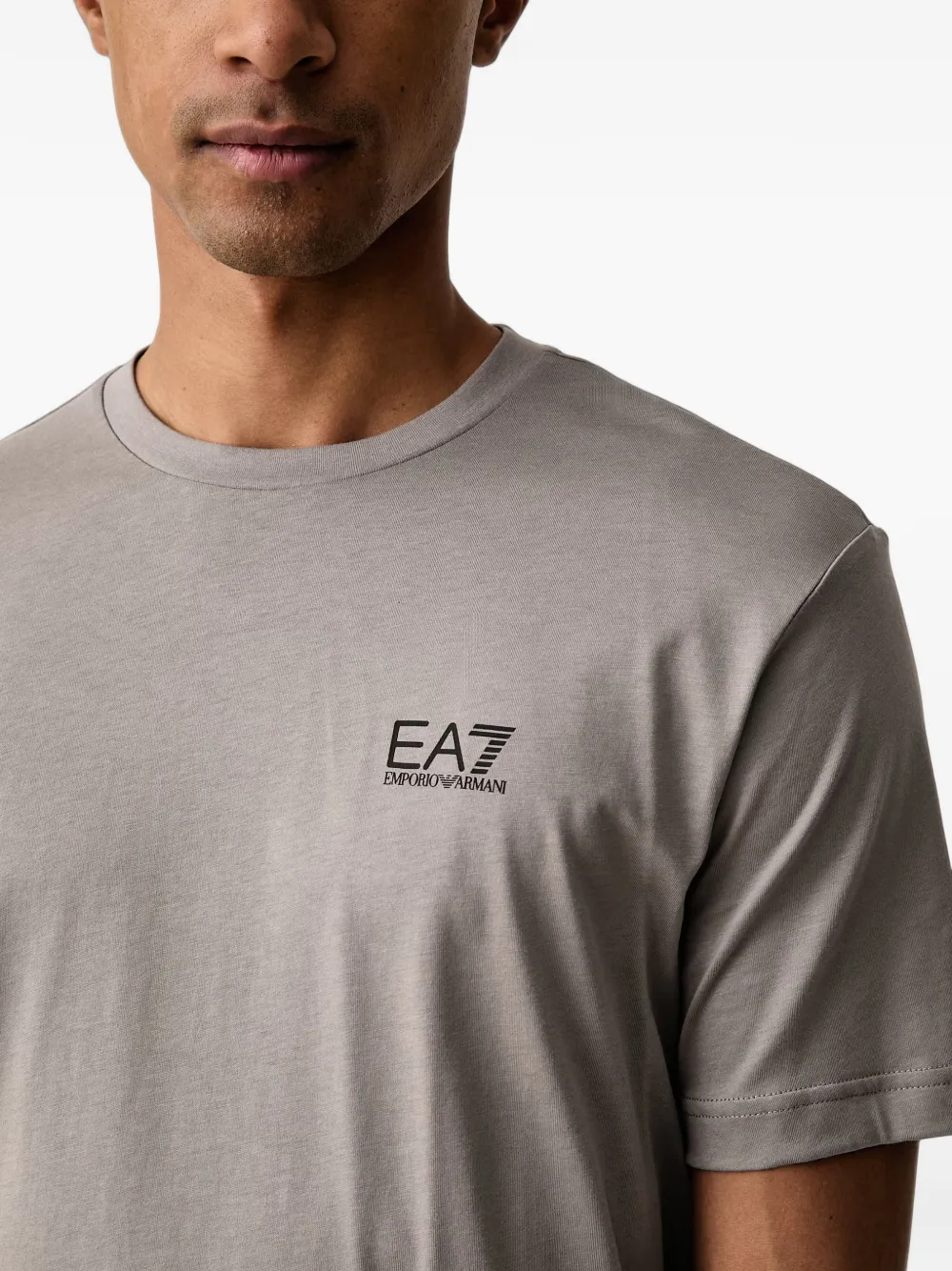 Ea7 Emporio Armani logo-print T-shirt Grijs