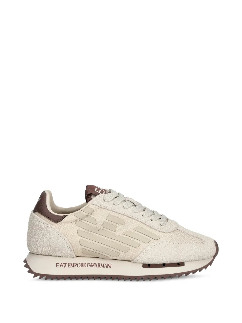 Ea7 Emporio Armani logo-patch panelled sneakers - Toni neutri