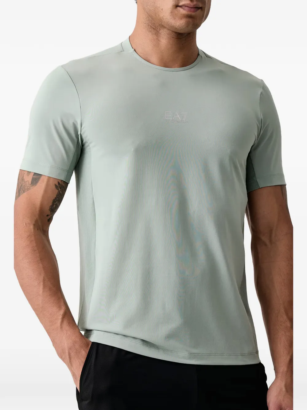 Ea7 Emporio Armani Ventus 7 T-shirt met logo-print Blauw