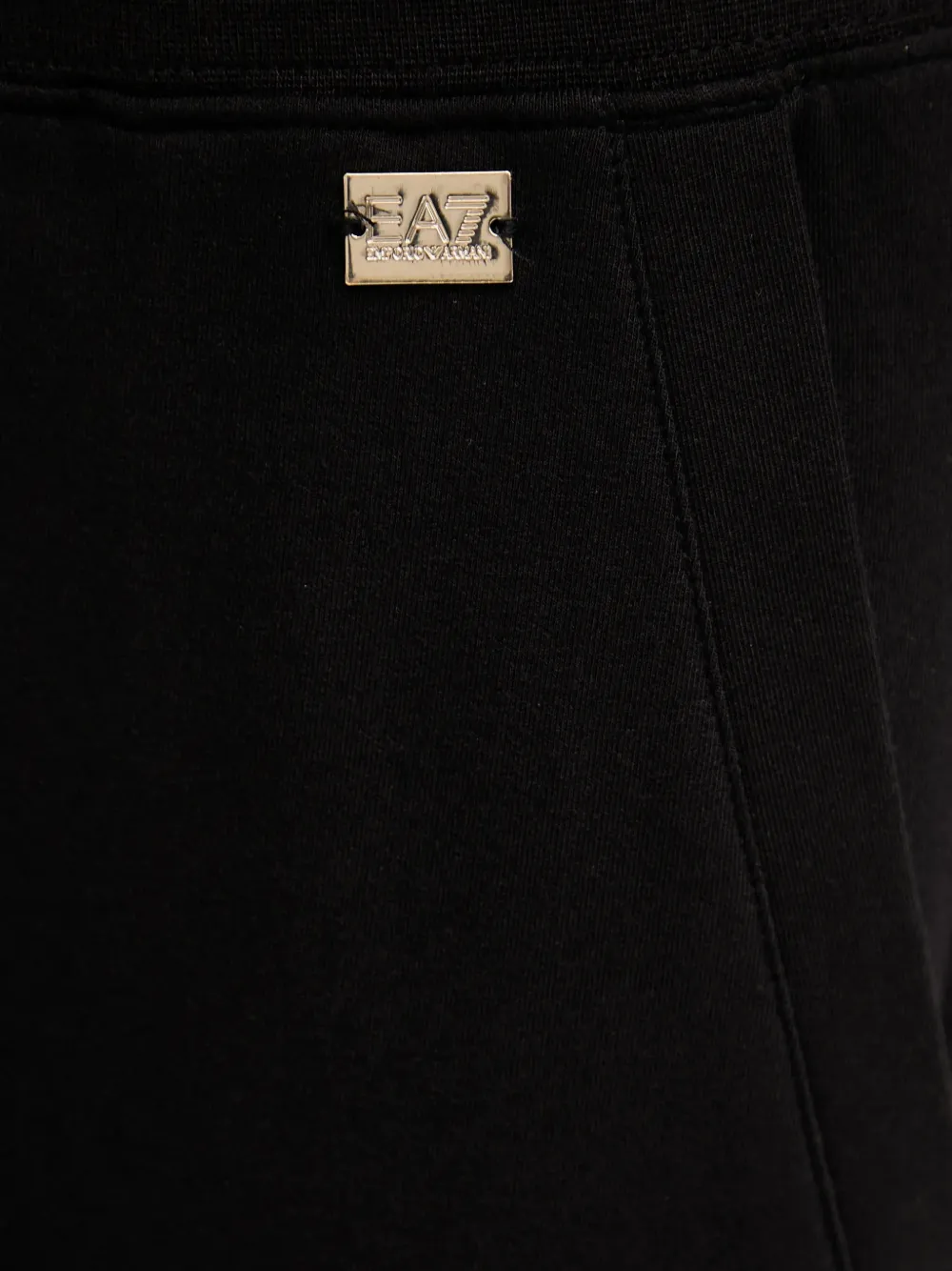 Ea7 Emporio Armani logo-plaque drawstring track pants Zwart