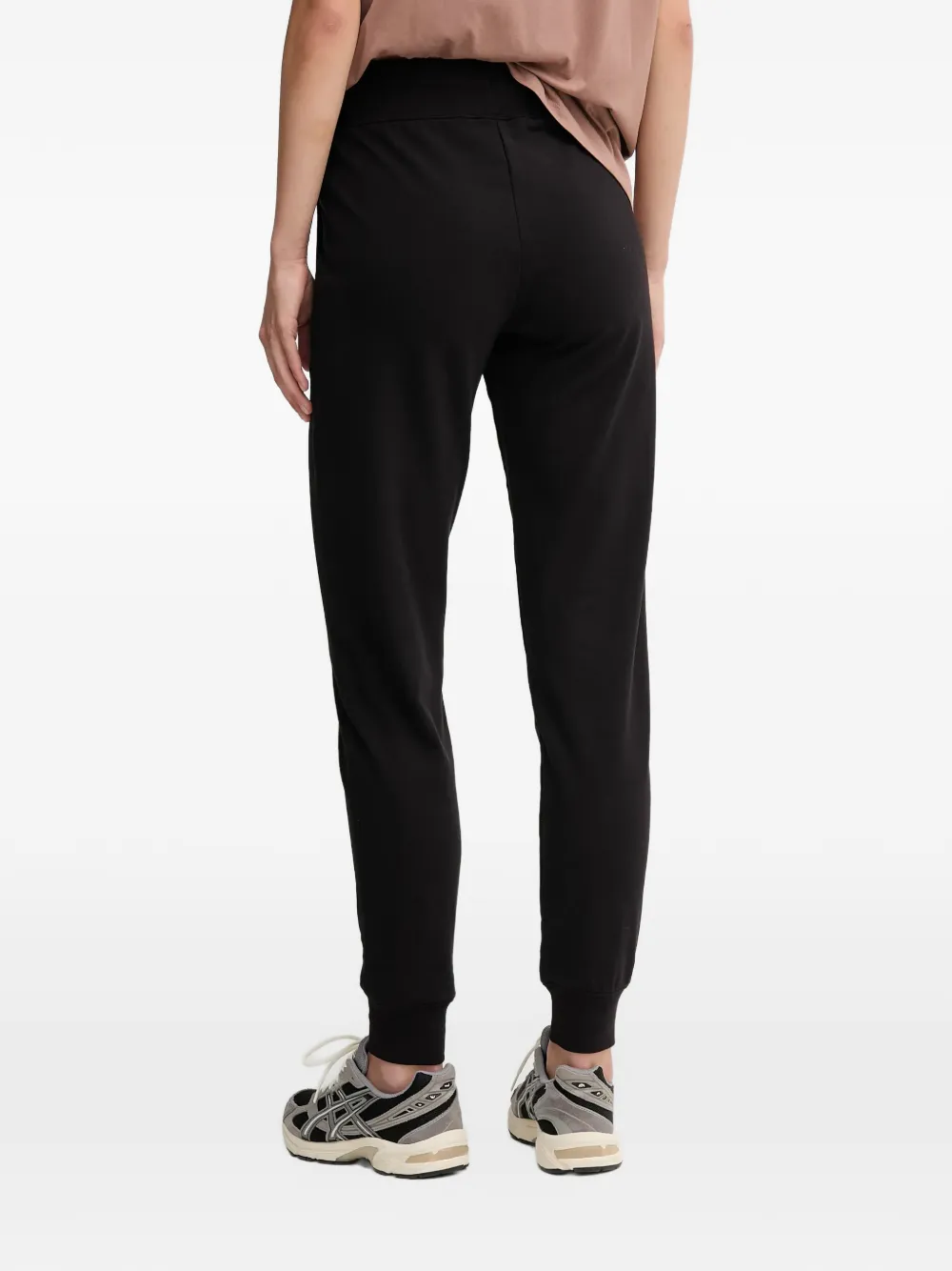 Ea7 Emporio Armani logo-plaque drawstring track pants Zwart