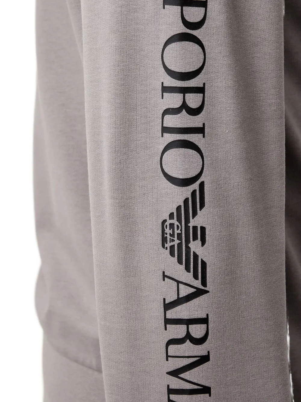 Ea7 Emporio Armani logo-print zip-up hoodie Grijs