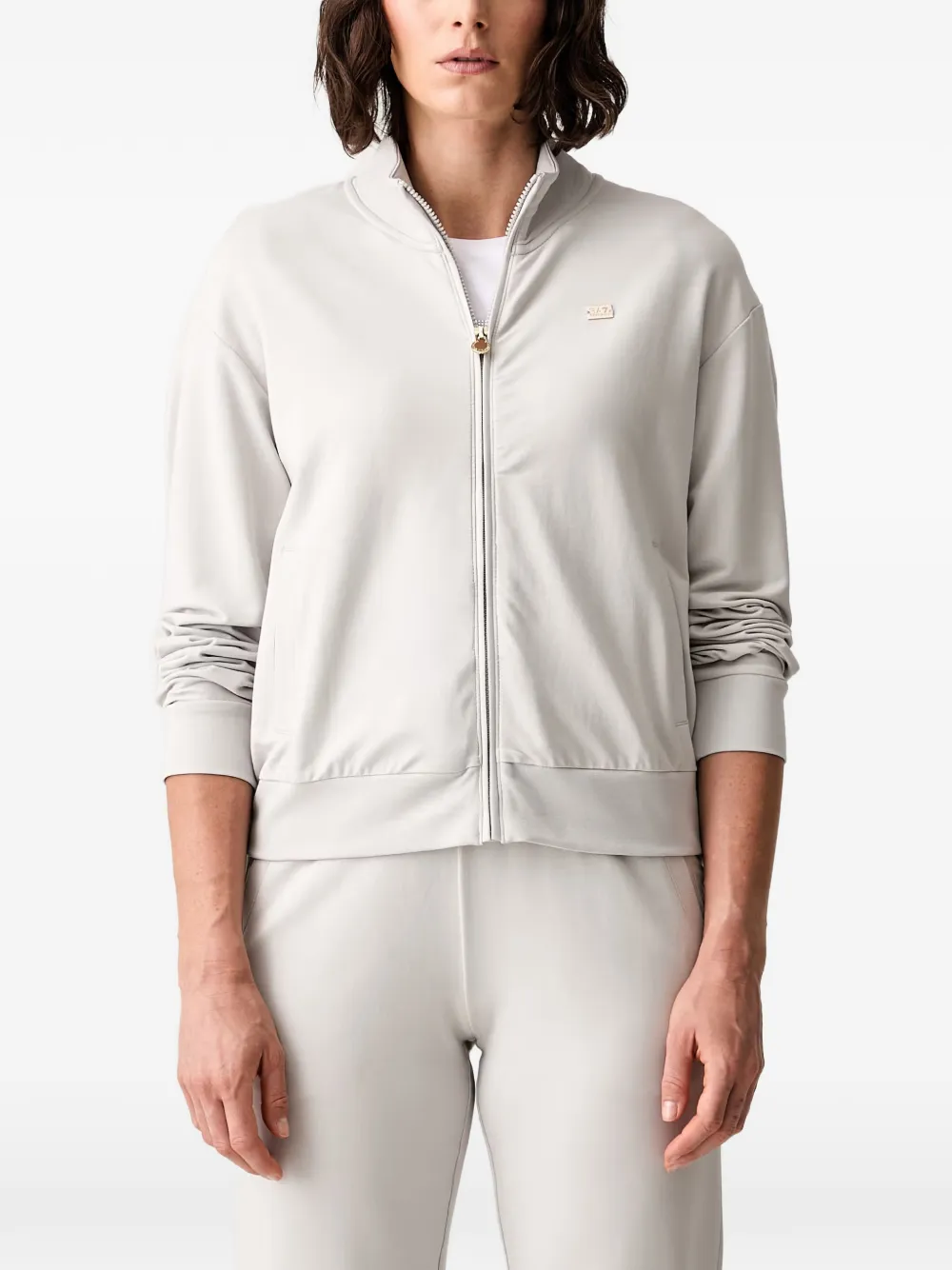 Ea7 Emporio Armani logo-plaque tracksuit - Nude
