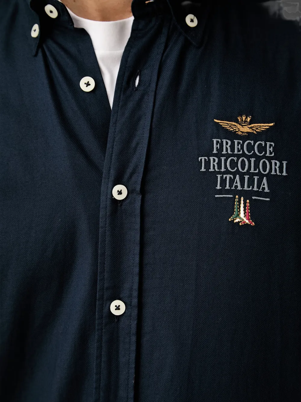 Aeronautica Militare Katoenen overhemd Blauw