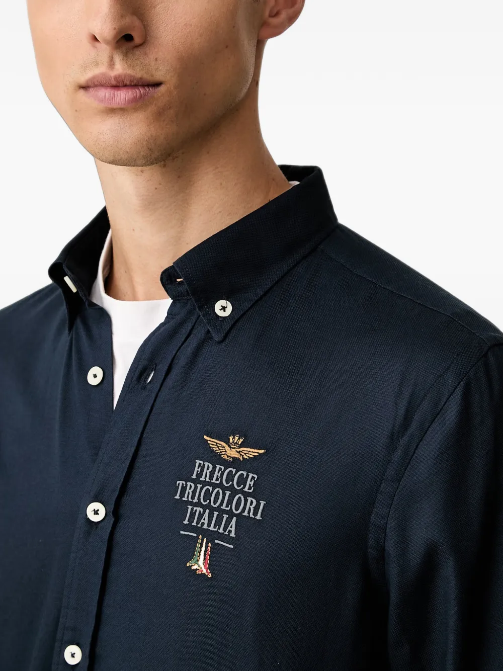 Aeronautica Militare Katoenen overhemd Blauw