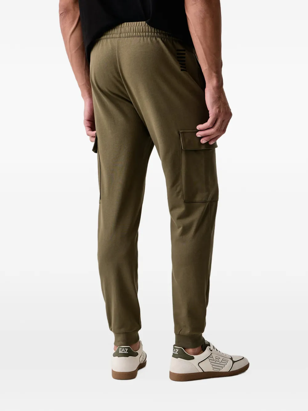 Ea7 Emporio Armani logo-print cargo track pants Groen