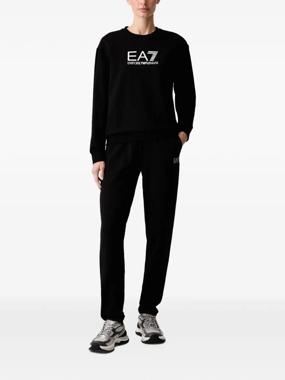 Ea7 Emporio Armani logo-print tracksuit - Nero