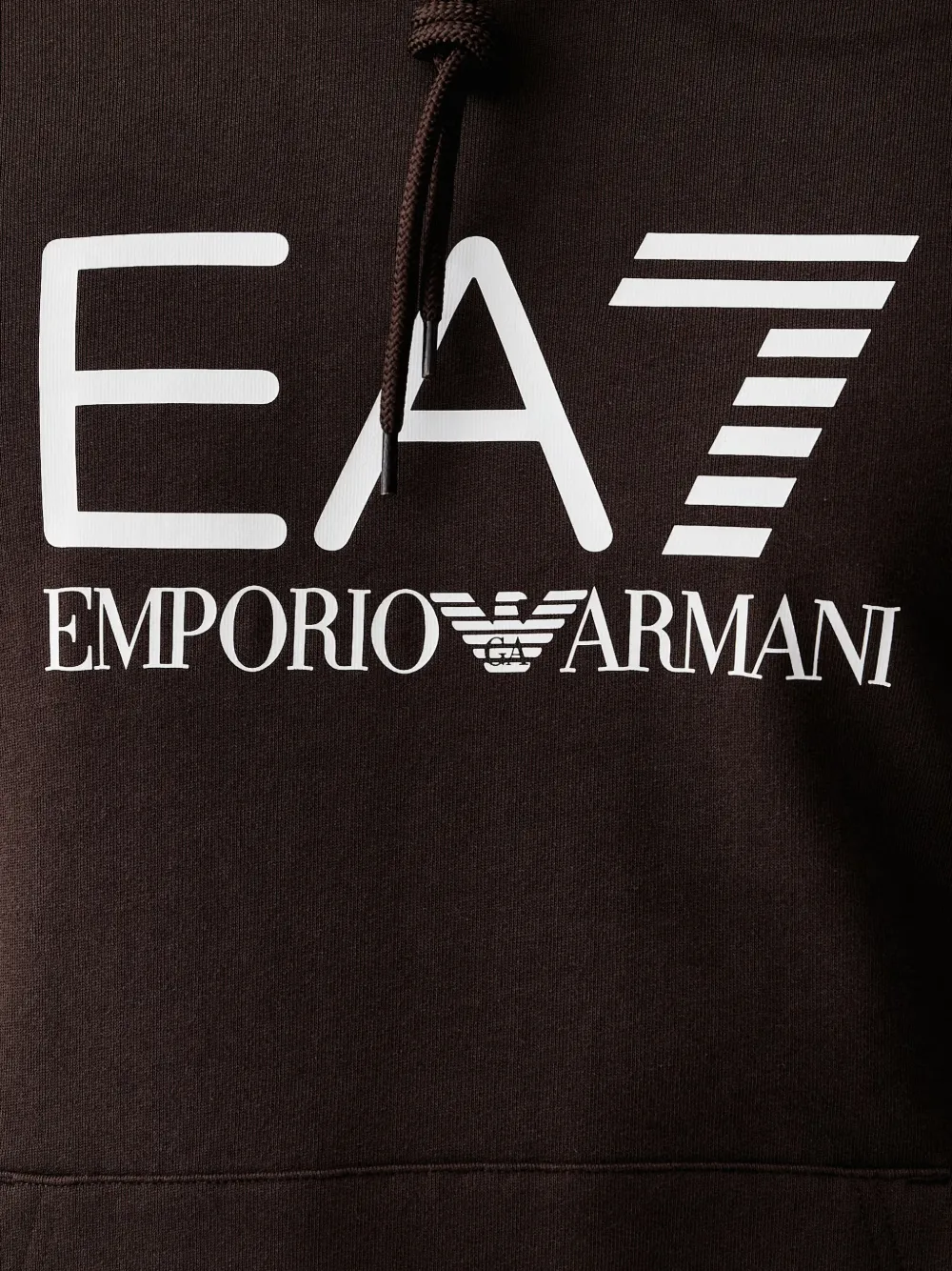 Ea7 Emporio Armani logo-print pouch-pocket hoodie Bruin