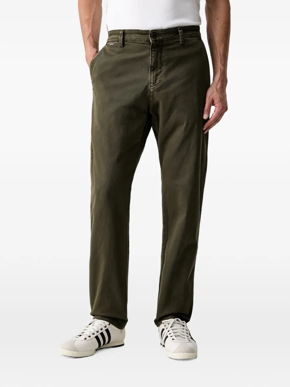 Aeronautica Militare logo-patch straight-leg trousers - Verde