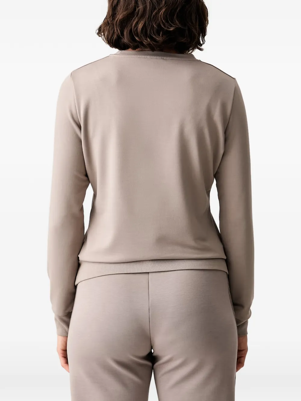 Ea7 Emporio Armani logo-embellished sweatshirt Beige