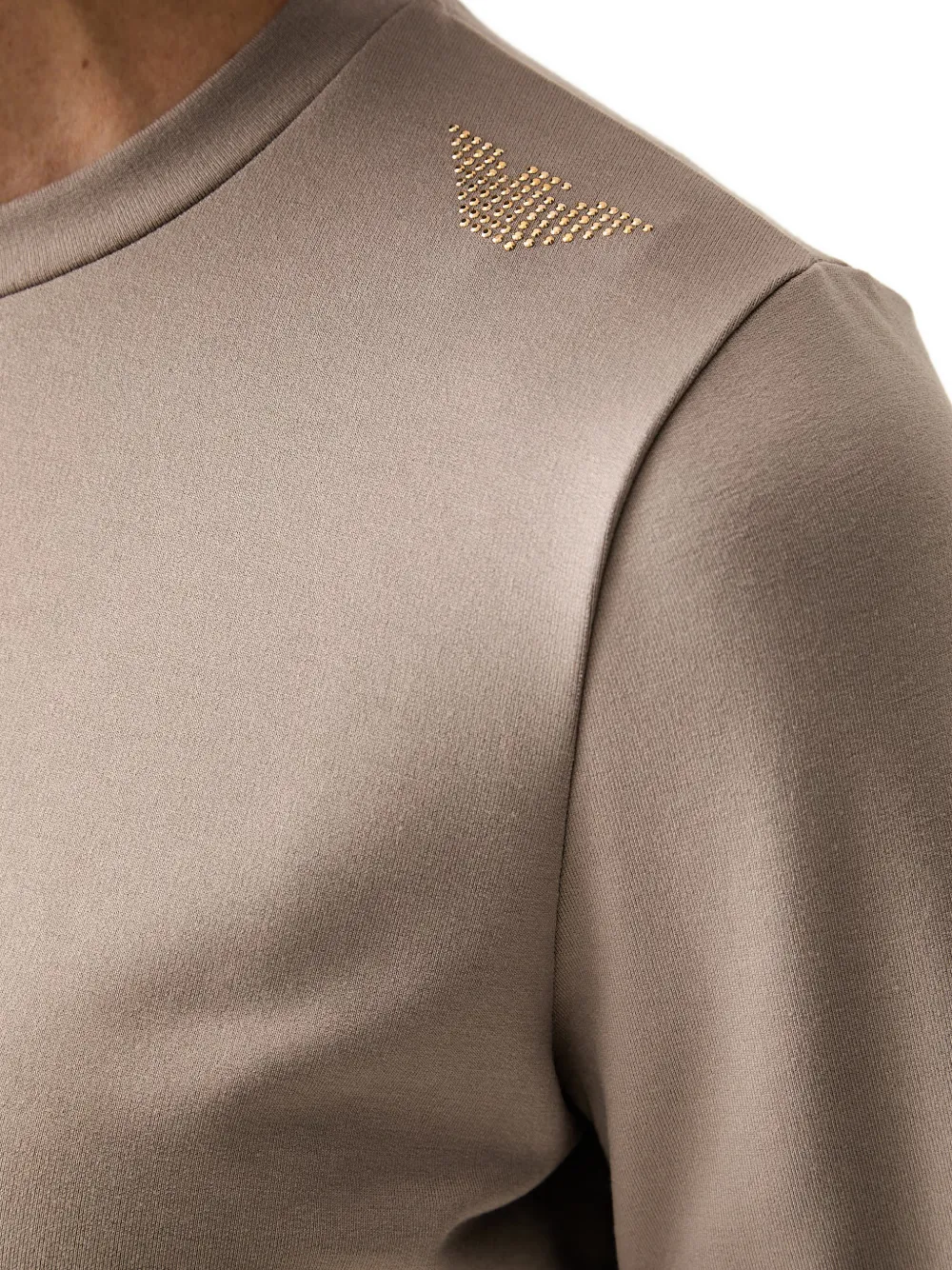 Ea7 Emporio Armani logo-embellished sweatshirt Beige