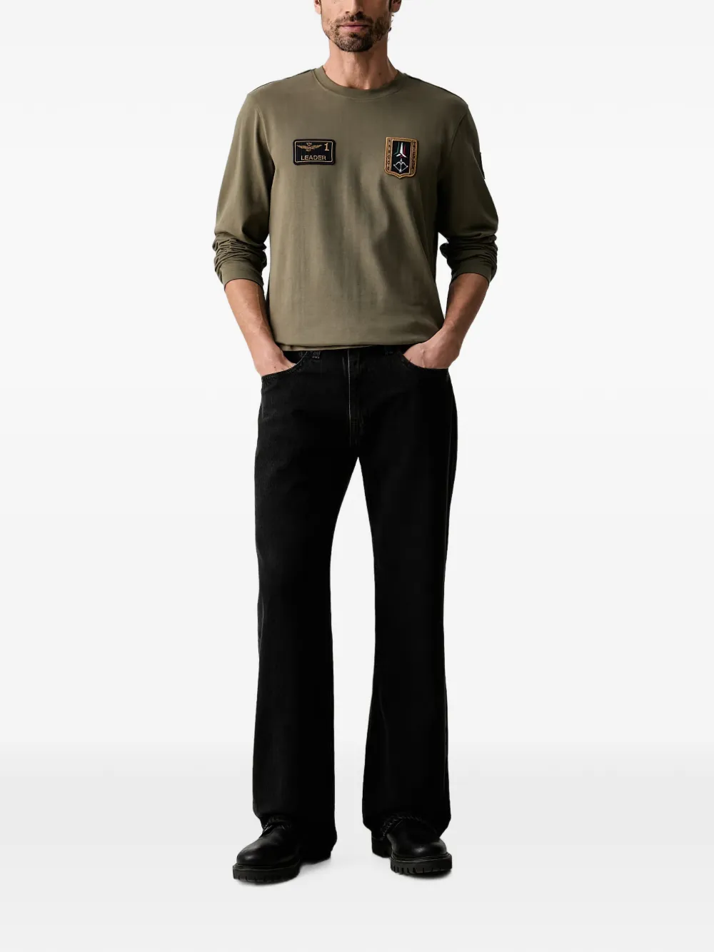 Aeronautica Militare T-shirt met patchdetail Groen