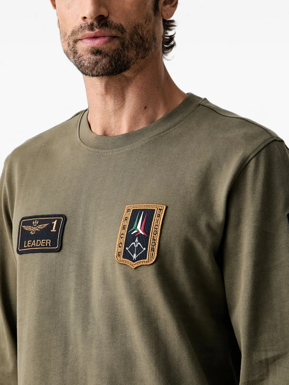 Aeronautica Militare T-shirt met patchdetail Groen