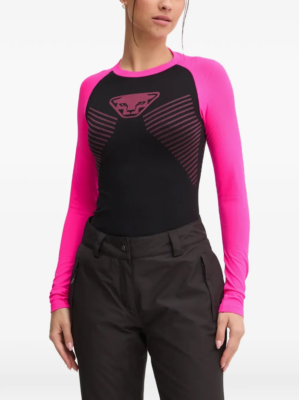 DYNAFIT logo-print raglan-sleeve top - Schwarz