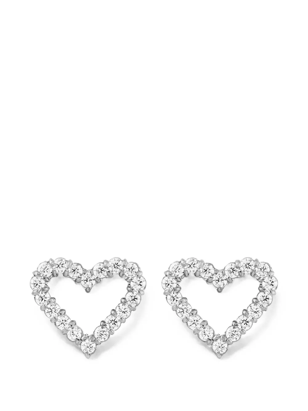Daniel Wellington crystal-embellished heart earrings