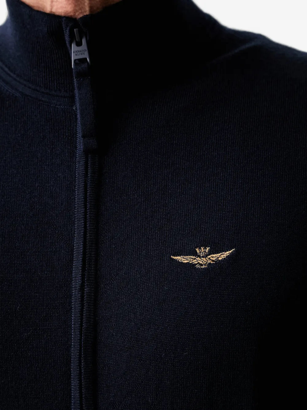 Aeronautica Militare Vest van merinowol Blauw