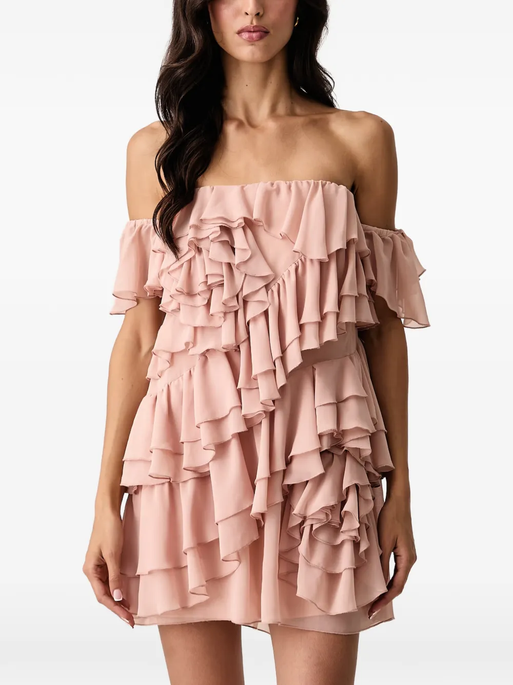 Aniye By ruffled off-shoulder mini dress