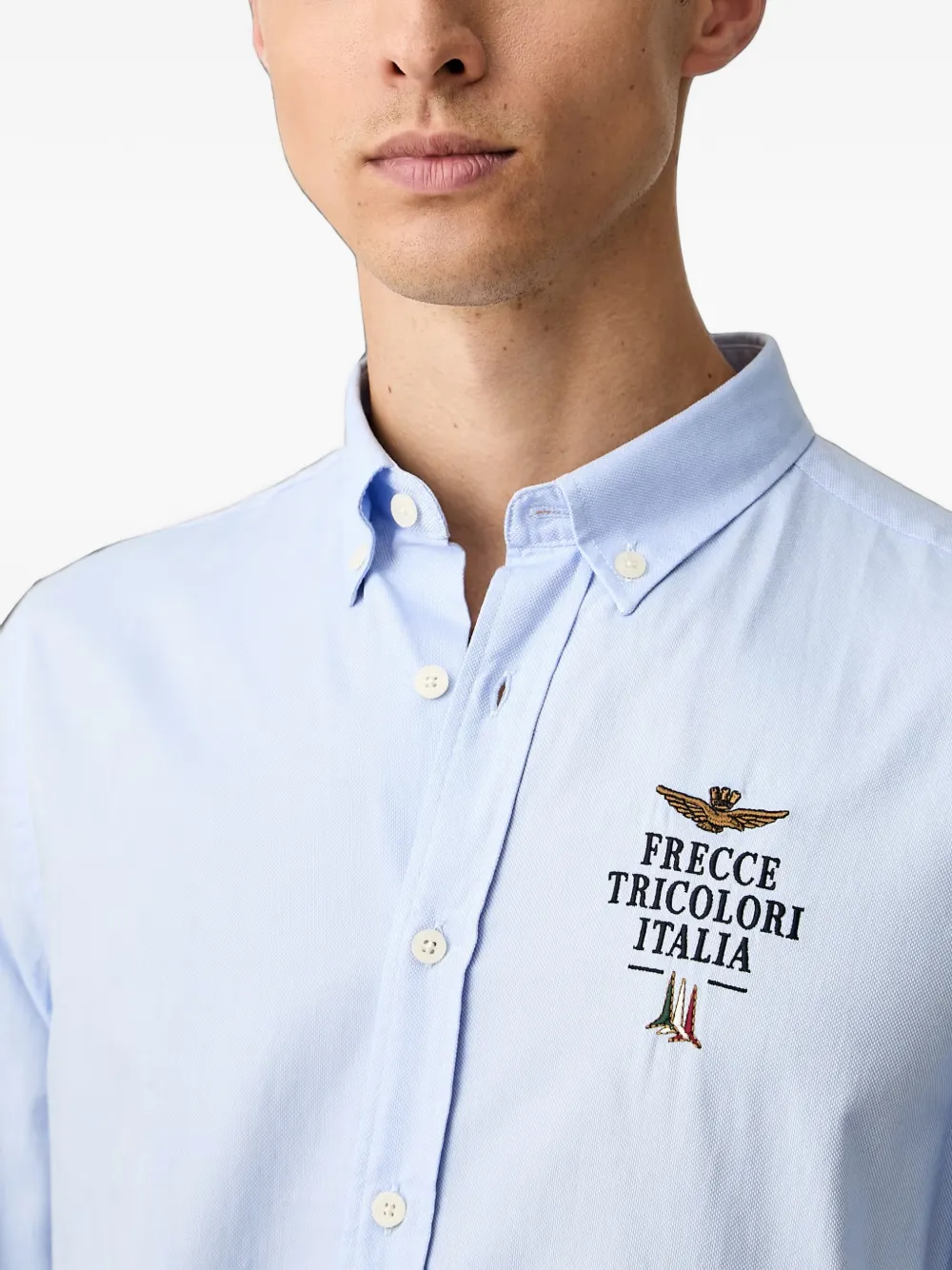 Aeronautica Militare Katoenen overhemd Blauw