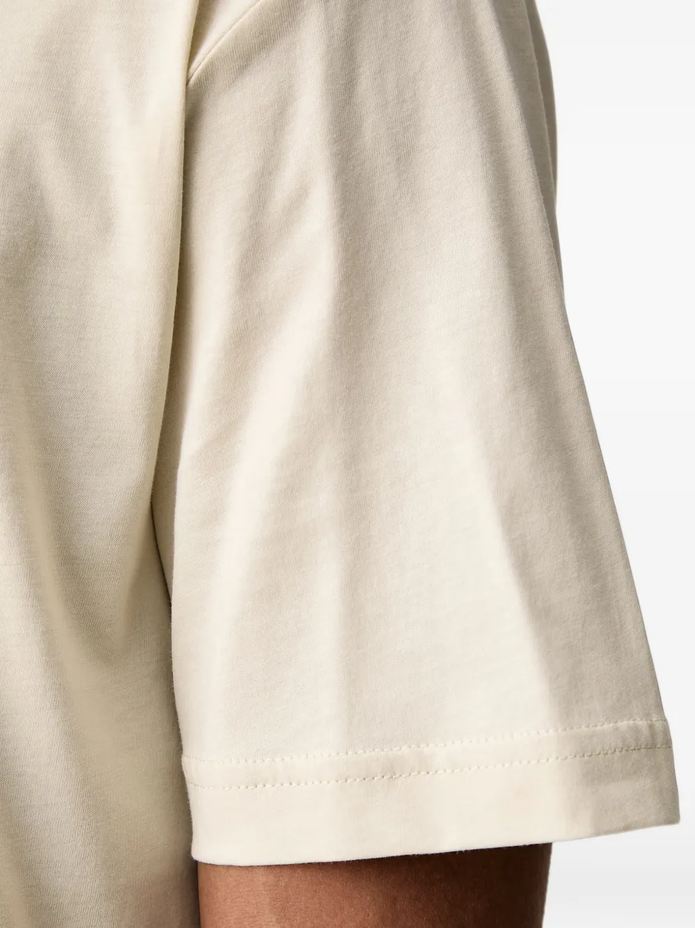 Ea7 Emporio Armani logo-print short-sleeve T-shirt Beige