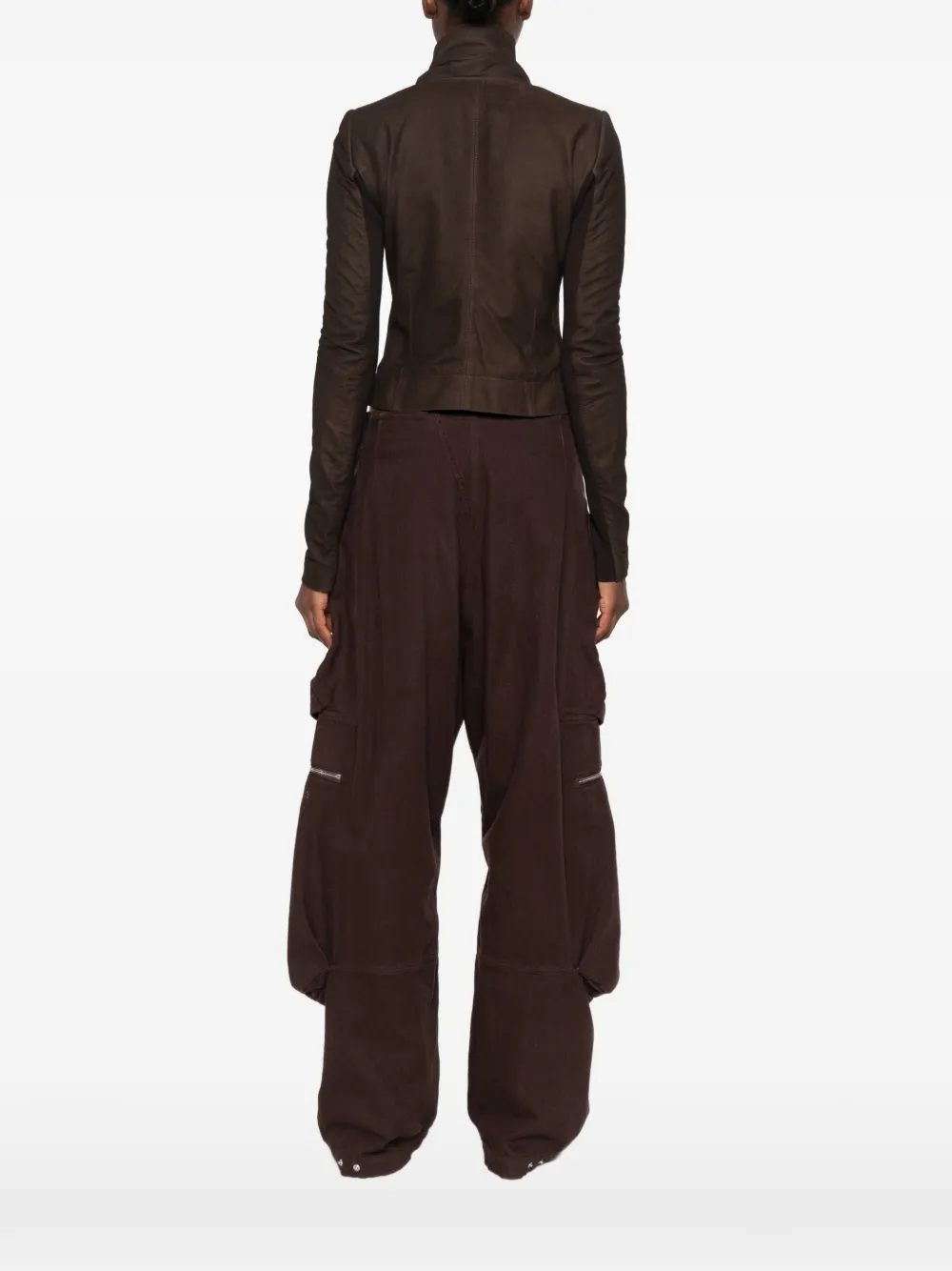 Rick Owens Jack met trechterhals Bruin