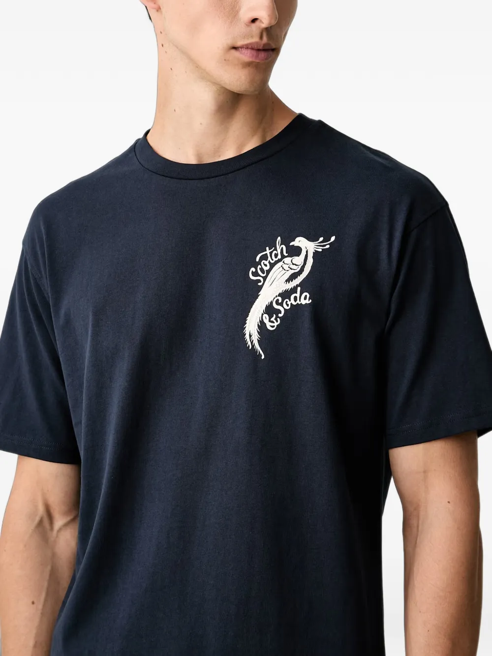 Scotch & Soda x Royal Delft T-shirt met grafische print Blauw