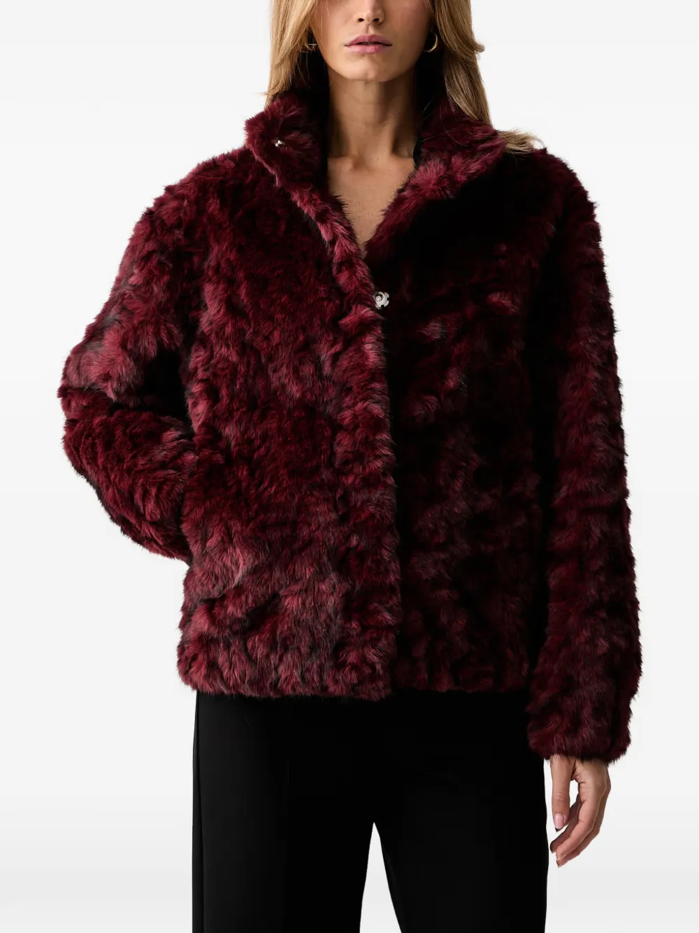 Silvian Heach faux-fur high-neck jacket - Rot