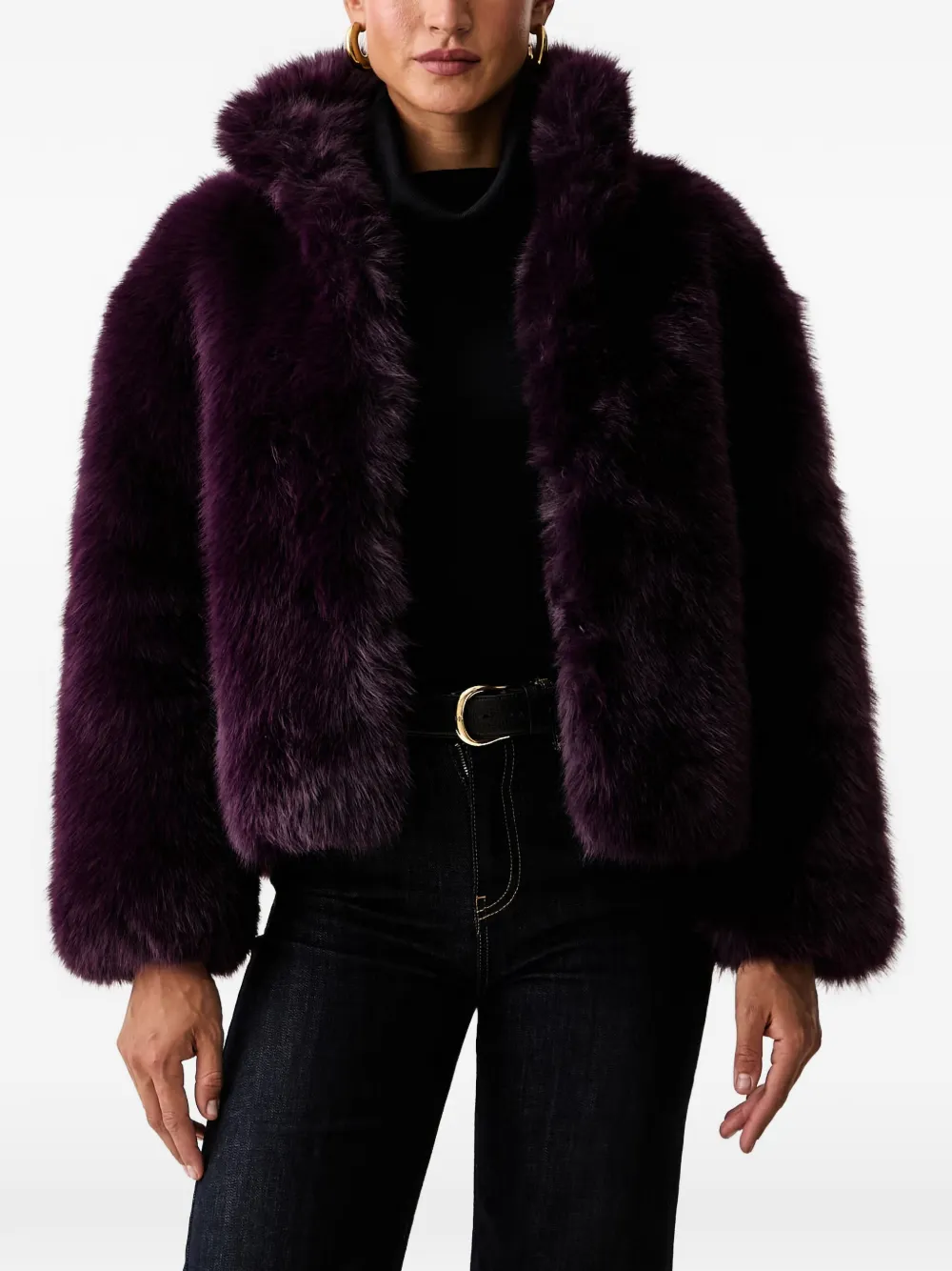 Silvian Heach faux-fur oversized-fit jacket - Violett