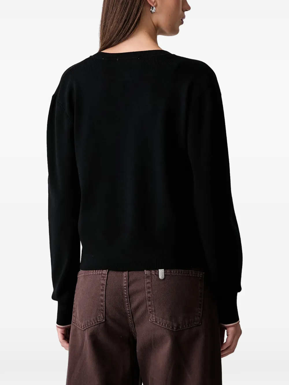 Scotch & Soda Button-up vest met borduurwerk Zwart
